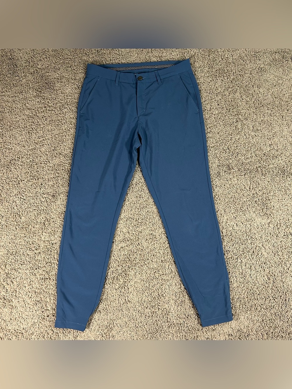 Primo Joggers Mens Regular 32x29 Blue Performance Buttom Zip Stretch Golf Pants